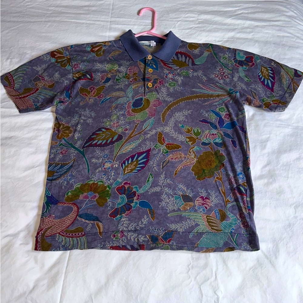 Vintage Italian paisley Valentino polo shirt